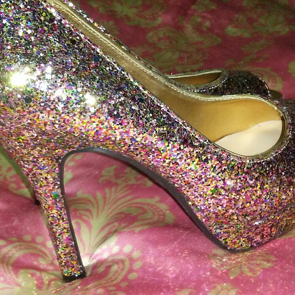 ⭐NEW Candie's Multi-Color Sparkle Heels
